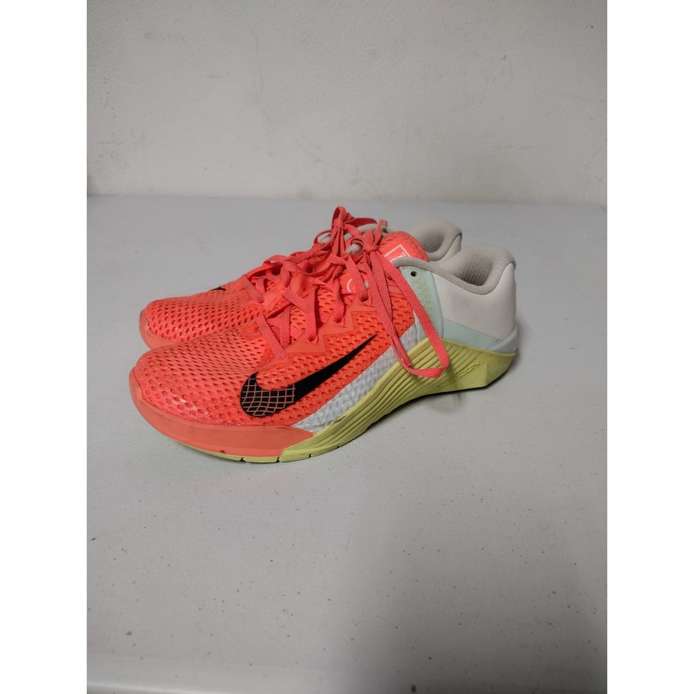 Nike Metcon 6 Women Bright Mango Citron Pulse Training Shoes Size 8‎
